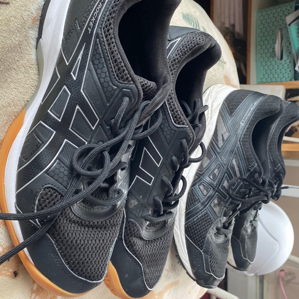 asics volleyball and running shoes
